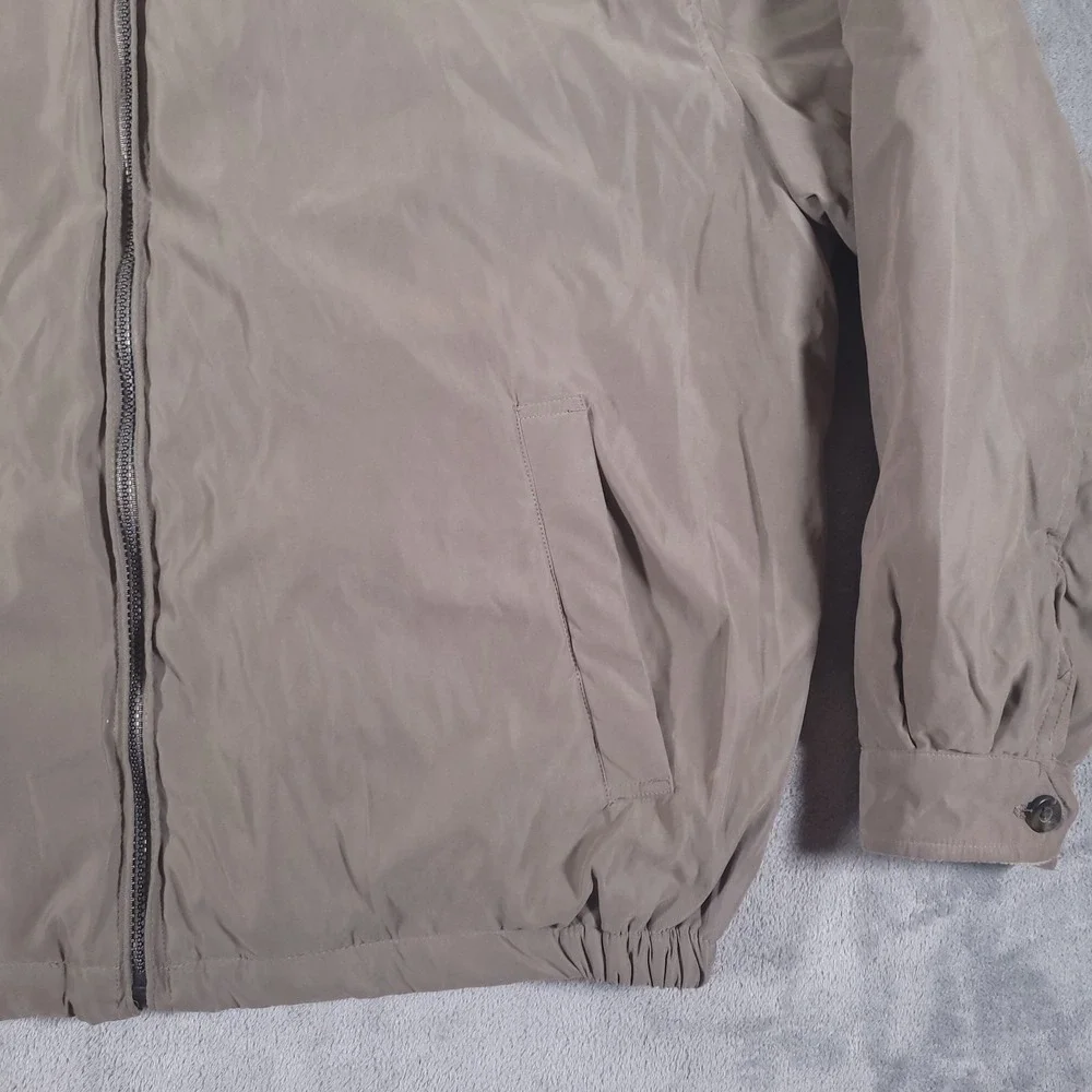 Bill Blass Black‎ Label Jacket Adult XL Brown Full Zip Bomber Fleece Pile Lined